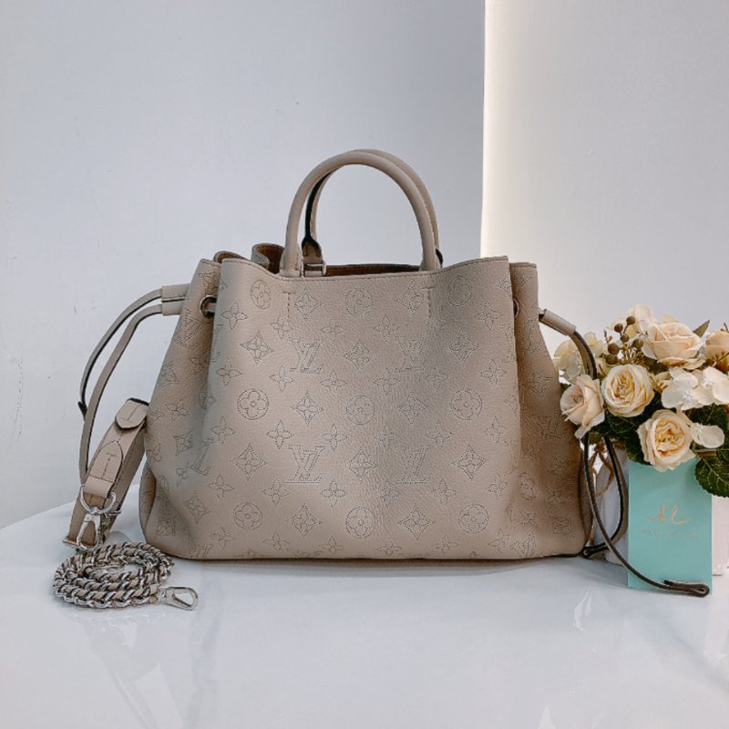 MS0705 Louis Vuitton 路易威登 手提單肩包牛皮  米色金扣Bella Mahina Tote Calfskin Beige x GHW-0