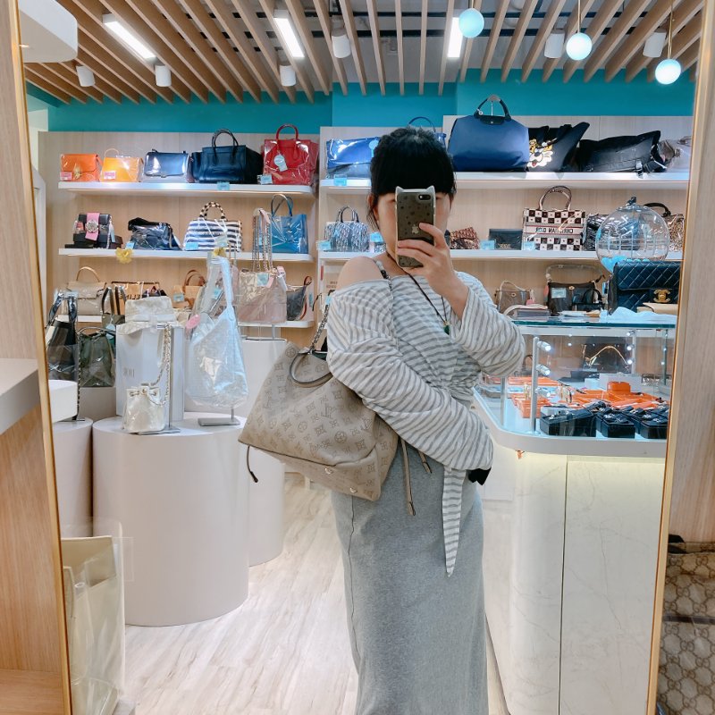 MS0705 Louis Vuitton 路易威登 手提單肩包牛皮  米色金扣Bella Mahina Tote Calfskin Beige x GHW-1