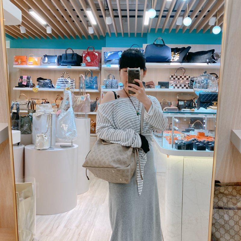 MS0705 Louis Vuitton 路易威登 手提單肩包牛皮  米色金扣Bella Mahina Tote Calfskin Beige x GHW-2