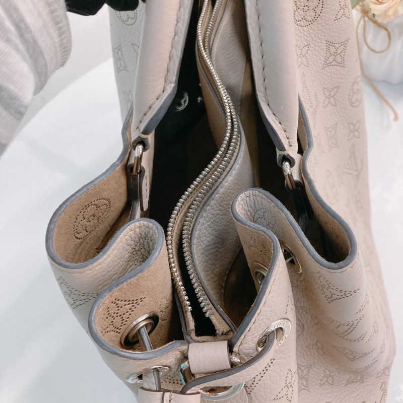 MS0705 Louis Vuitton 路易威登 手提單肩包牛皮  米色金扣Bella Mahina Tote Calfskin Beige x GHW-13