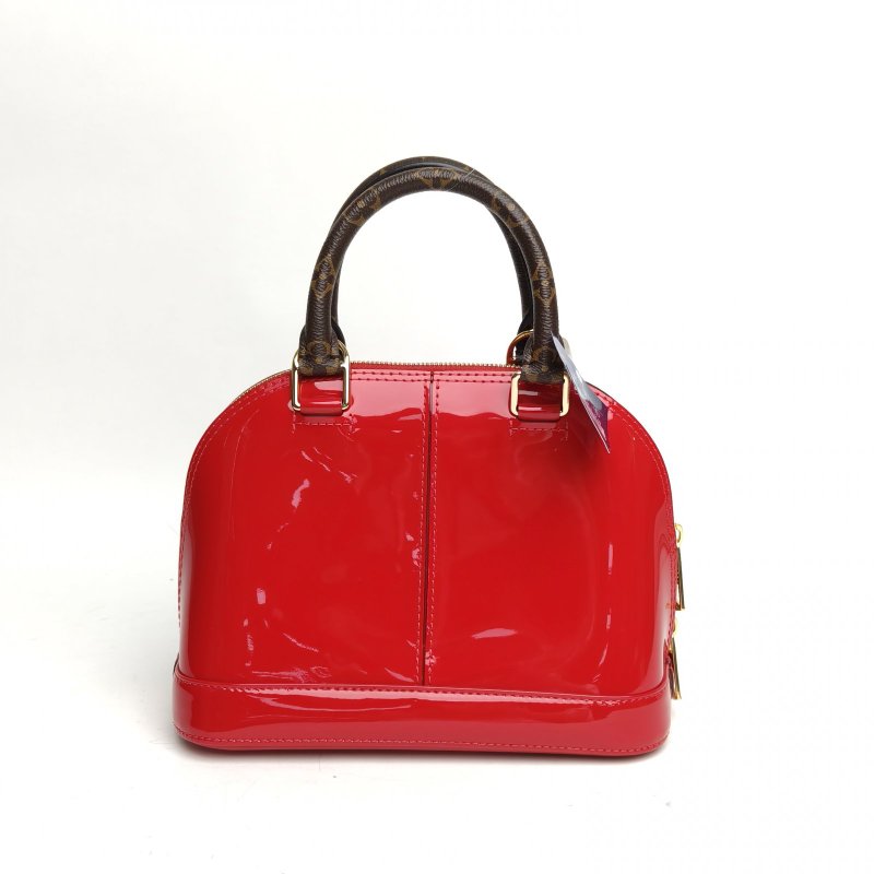 LOUIS VUITTON ALMA貝殼包BB漆皮寬肩帶紅色漆皮2019肩背包-2