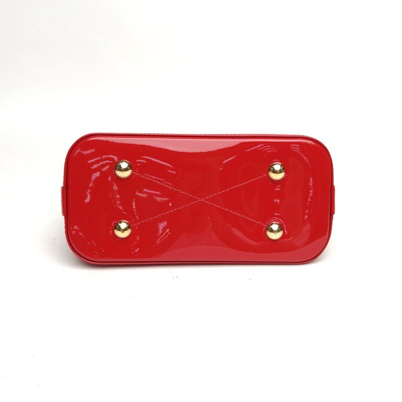 LOUIS VUITTON ALMA貝殼包BB漆皮寬肩帶紅色漆皮2019肩背包-4