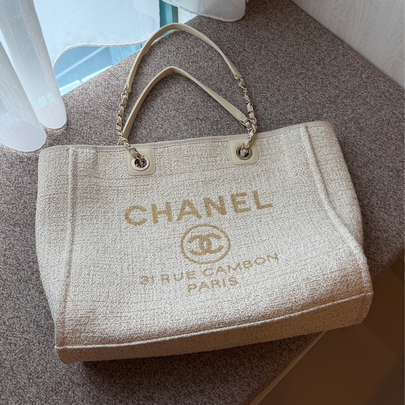 Chanel 沙灘托特包 白色|度假感必備-1