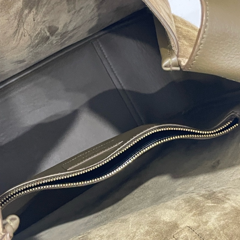 ▪️富貴選物FUGUEI▪️YsL 聖羅蘭泰迪熊麂皮金釦HOBO Le 5 à7原價$108000-6