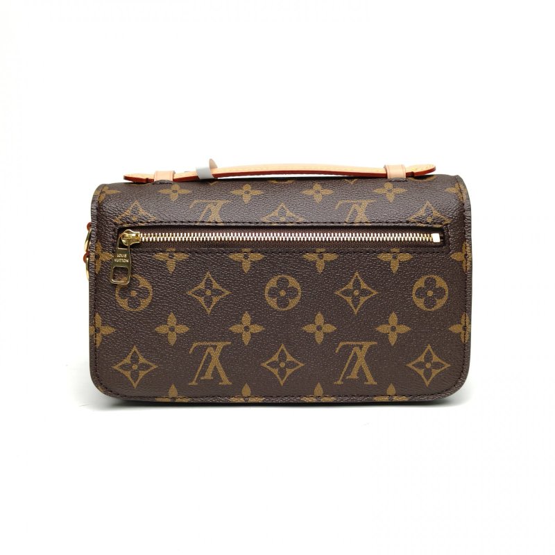 LOUIS VUITTON EastWest橫版郵差包老花PVC金扣晶片肩背包-2