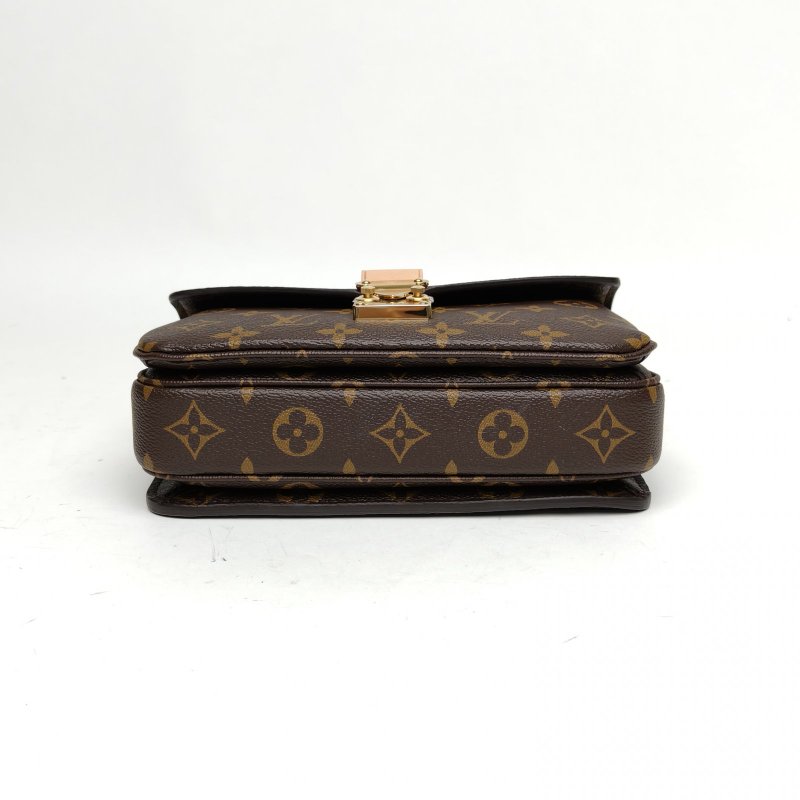 LOUIS VUITTON EastWest橫版郵差包老花PVC金扣晶片肩背包-4