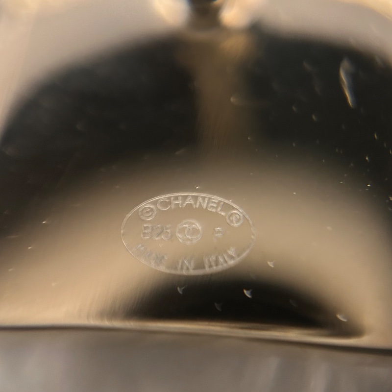 Chanel 雙Ｃ Logo 方糖復古鑲鑽耳環-8