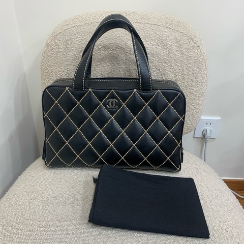 chanel 外縫線中古保齡球 底長33 6開。