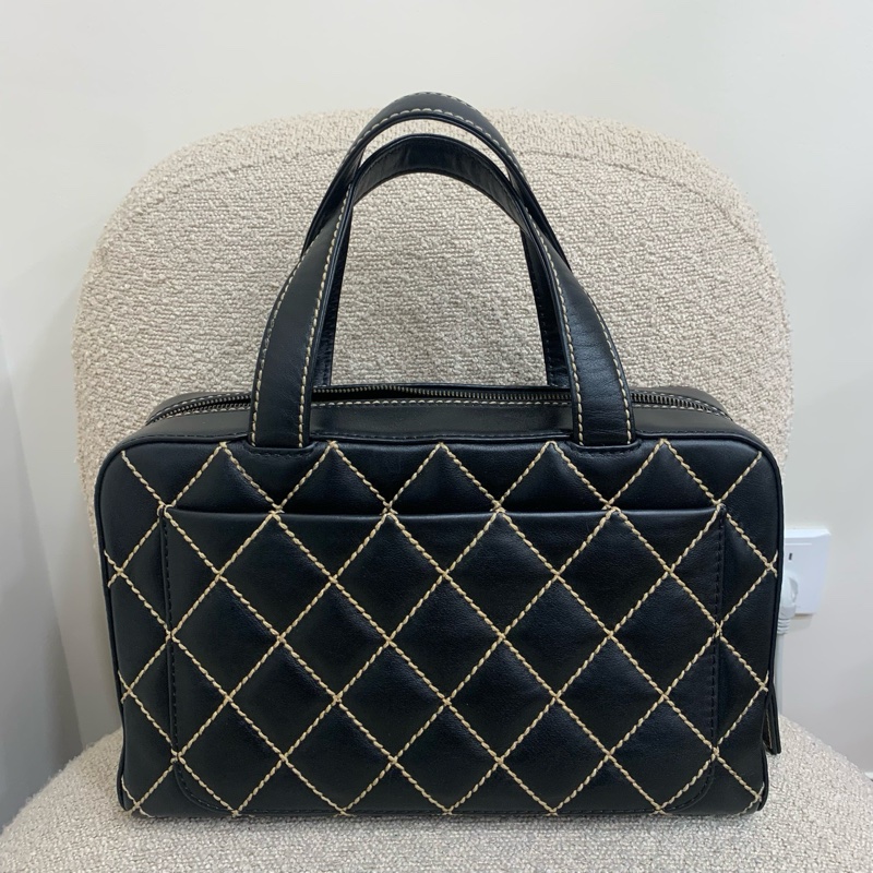 chanel 外縫線中古保齡球 底長33 6開。-2