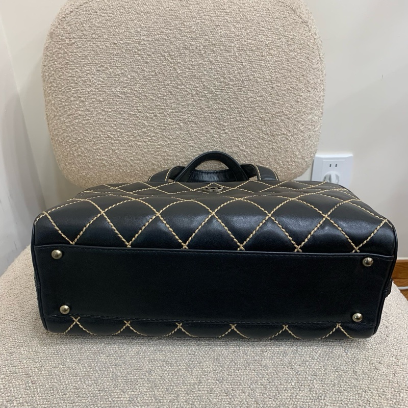 chanel 外縫線中古保齡球 底長33 6開。-4