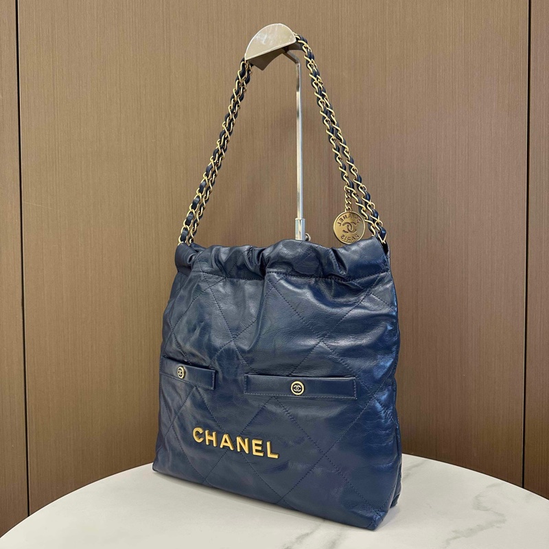 閒置新💛CHANEL香奈兒 新款芯片 24s 22Bag 垃圾袋小號托特包Tote包購物袋子母包 單肩包 金扣❤️正品保障-2