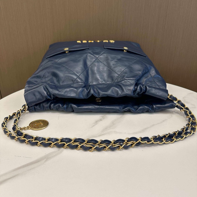 閒置新💛CHANEL香奈兒 新款芯片 24s 22Bag 垃圾袋小號托特包Tote包購物袋子母包 單肩包 金扣❤️正品保障-6