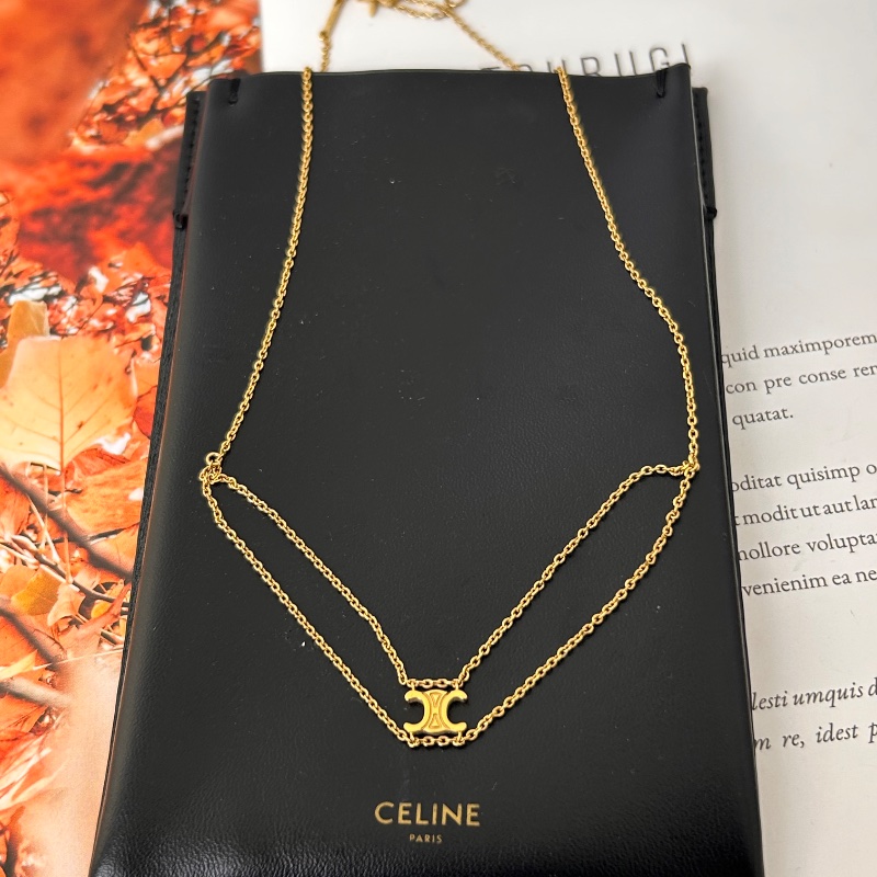 Celine 凱旋門雙層項鍊-2