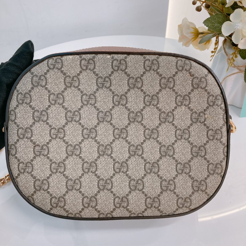MS0703 Gucci 古馳迷你鏈條相機包 帆布 咖啡色金扣 GG Supreme Camera Chain Shoulder Bag Mini Canvas Brown x GHW-19