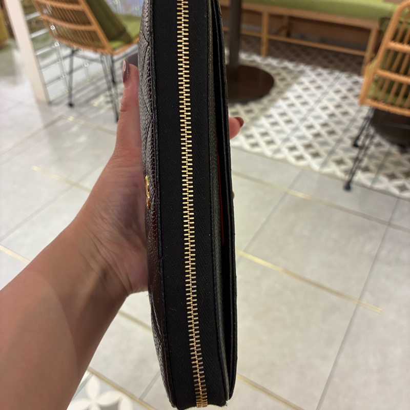 香奈兒Chanel 經典黑x金配色 荔枝皮 拉鍊長夾 🇹🇼專櫃-4