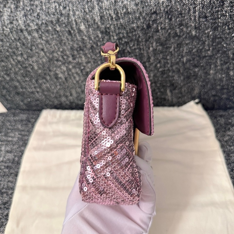 99新💗Fendi Baguette亮片手袋 斜背包 金扣2019年❤️正品保障-1
