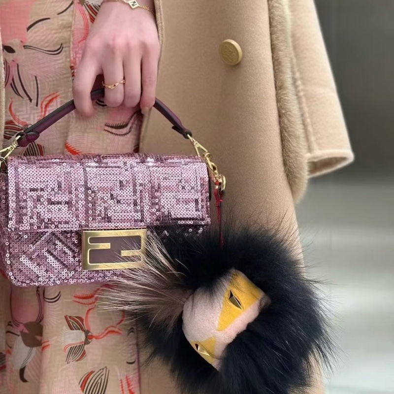 99新💗Fendi Baguette亮片手袋 斜背包 金扣2019年❤️正品保障-8