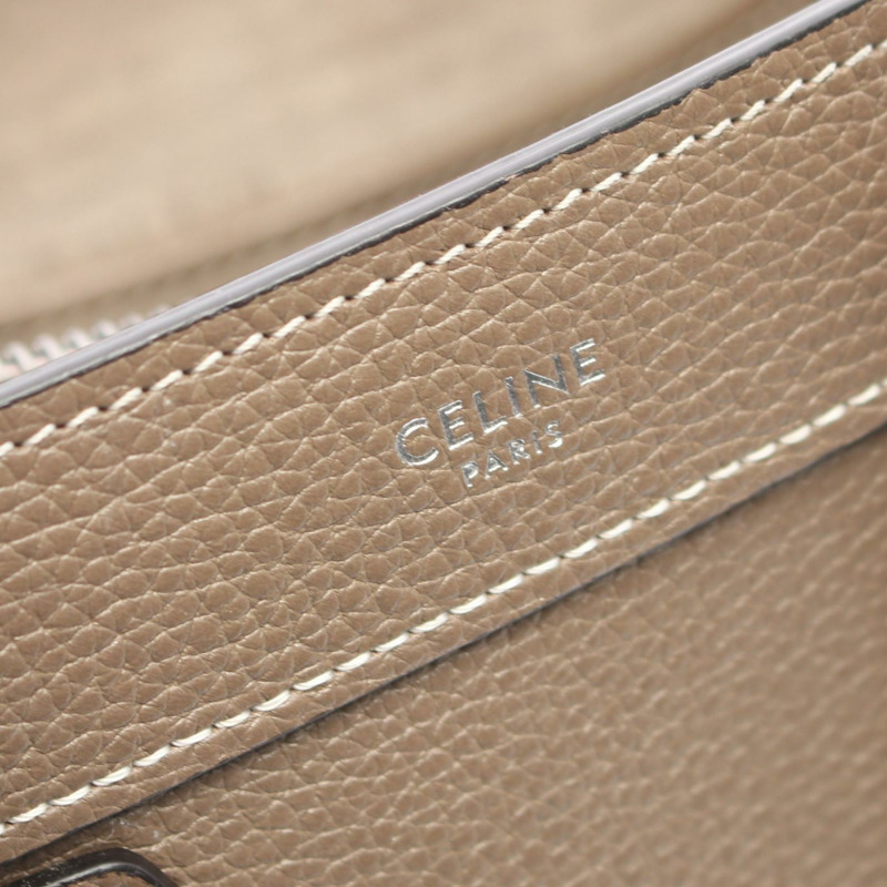 CELINE Luggage Nano Shopper 單肩斜背包 189243 皮革 米色 二手-3