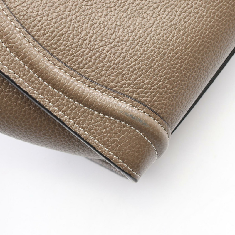 CELINE Luggage Nano Shopper 單肩斜背包 189243 皮革 米色 二手-8