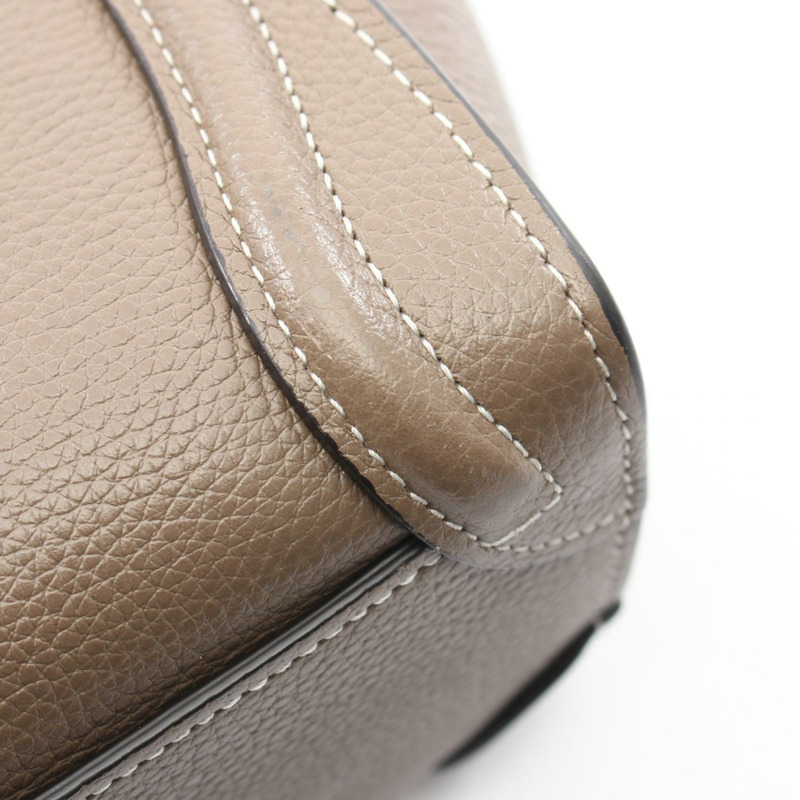 CELINE Luggage Nano Shopper 單肩斜背包 189243 皮革 米色 二手-9