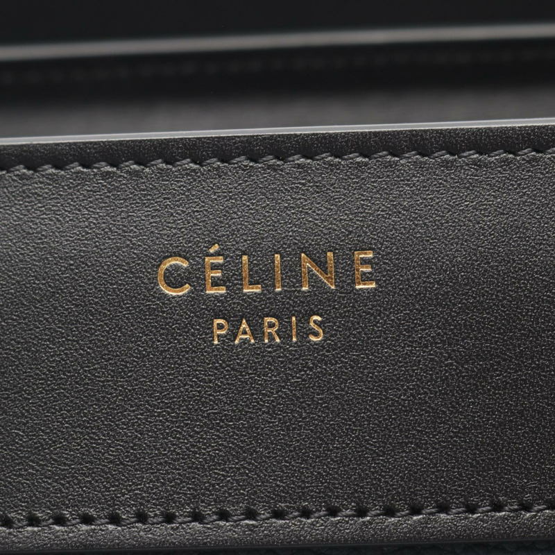 CELINE Luggage Micro Shopper 手提包,皮革材質,海軍藍/黑色,二手女款-3