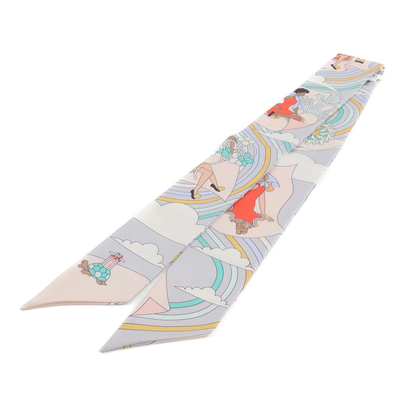 HERMES 絲質Twilly絲巾-1