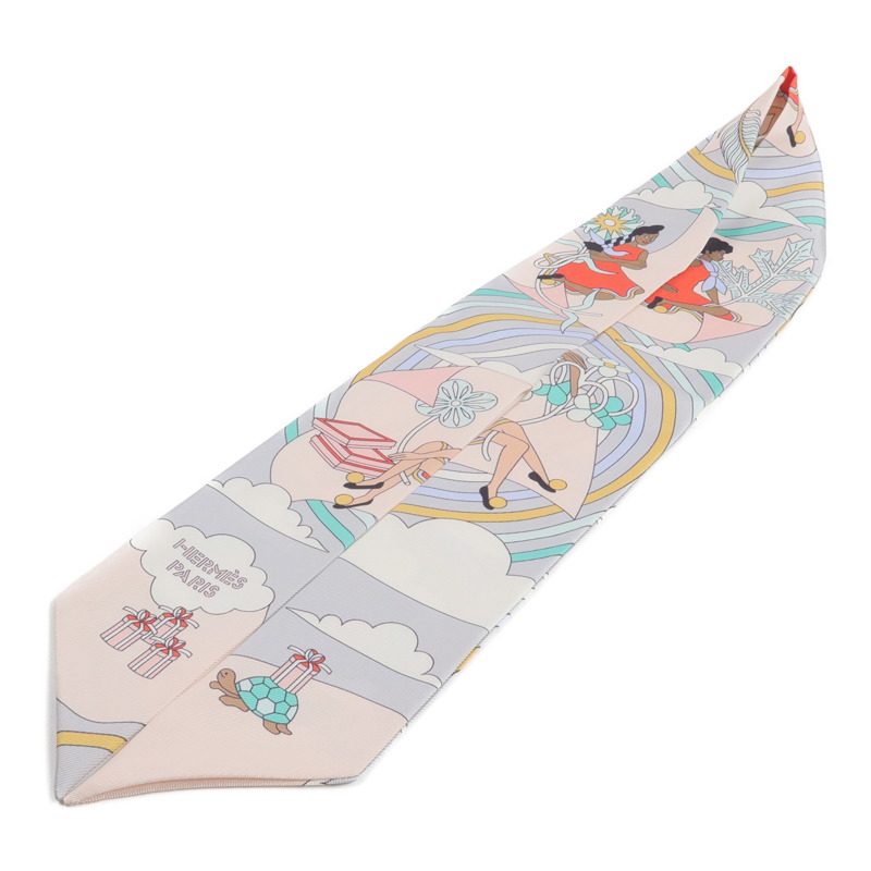HERMES 絲質Twilly絲巾-2
