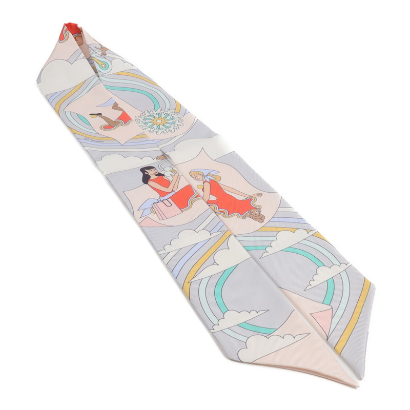 HERMES 絲質Twilly絲巾-3