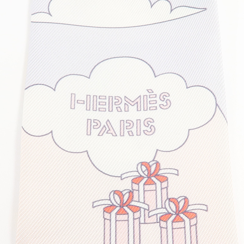 HERMES 絲質Twilly絲巾-4