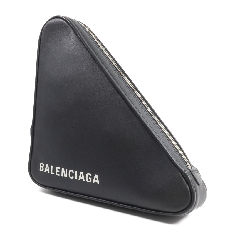BALENCIAGA 牛皮皮革Triangle Clutch手拿包-1