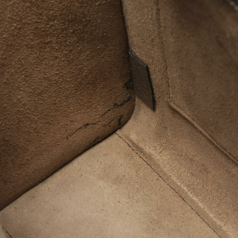 CELINE Luggage Nano Shopper 單肩斜背包 189243 皮革 灰色 二手-9