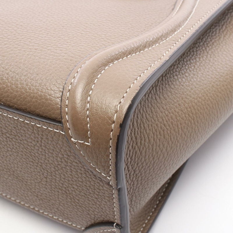 CELINE Luggage Nano Shopper 單肩斜背手提包，米色皮革，二手-7