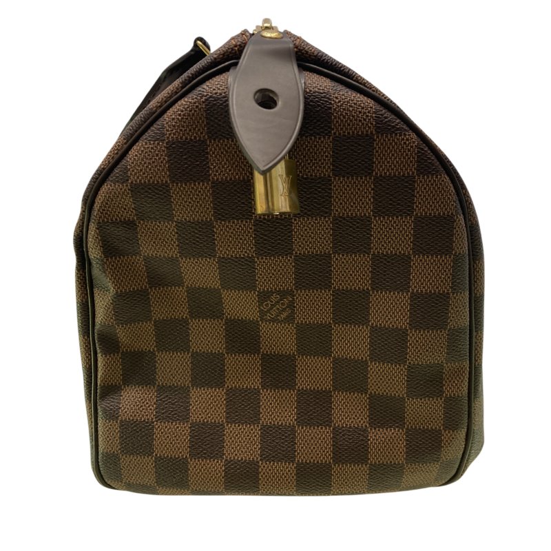 LOUIS VUITTON 路易威登 SPEEDY 30 深棕色 PVC帆布 金釦-3