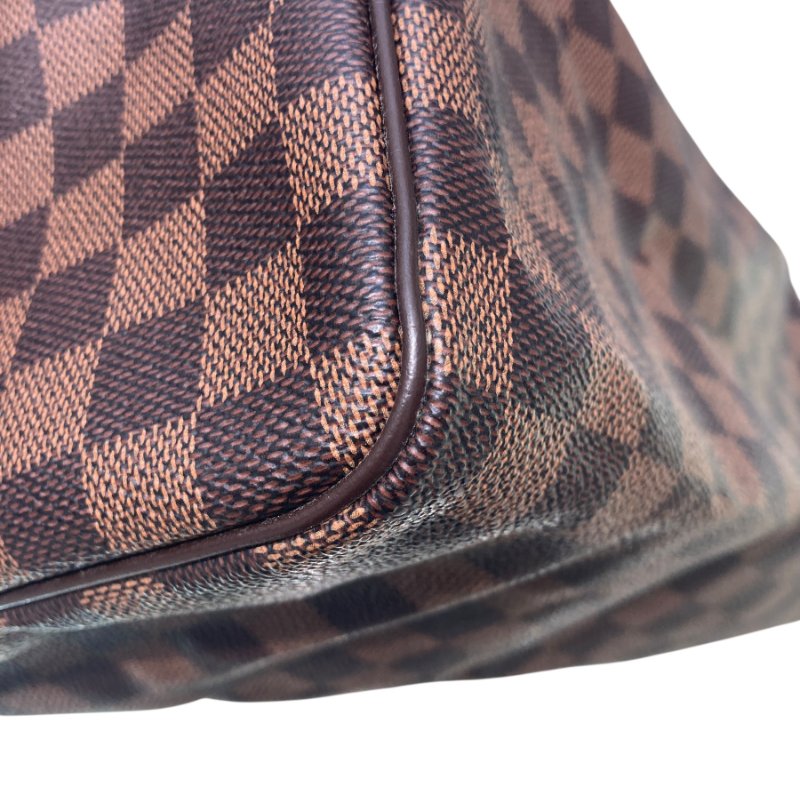 LOUIS VUITTON 路易威登 SPEEDY 30 深棕色 PVC帆布 金釦-4