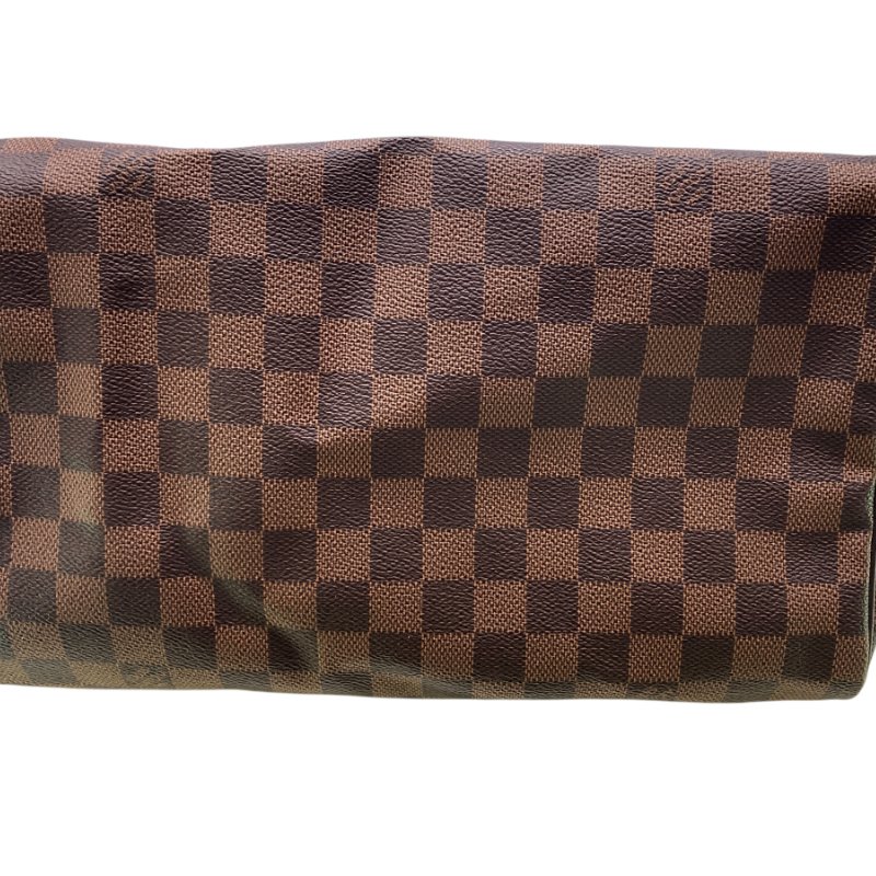 LOUIS VUITTON 路易威登 SPEEDY 30 深棕色 PVC帆布 金釦-8