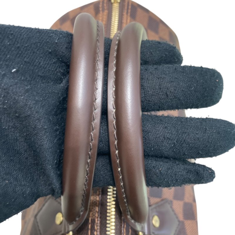 LOUIS VUITTON 路易威登 SPEEDY 30 深棕色 PVC帆布 金釦-12