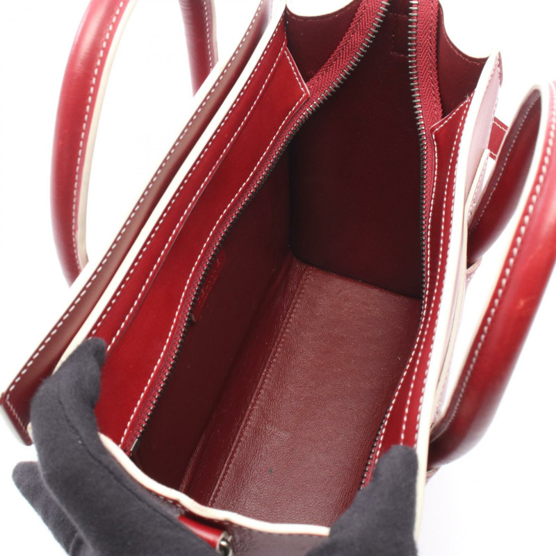 CELINE Luggage Nano Shopper 單肩斜背手提包，紅色皮革，二手-2