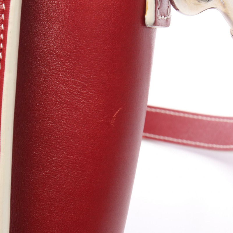 CELINE Luggage Nano Shopper 單肩斜背手提包，紅色皮革，二手-9