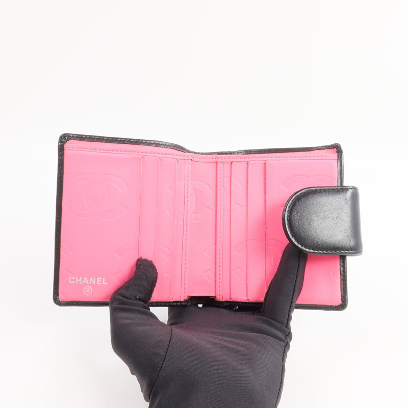 CHANEL 牛皮皮革Cambon Compact Wallet-6
