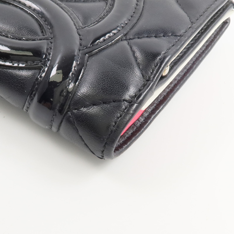 CHANEL 牛皮皮革Cambon Compact Wallet-11