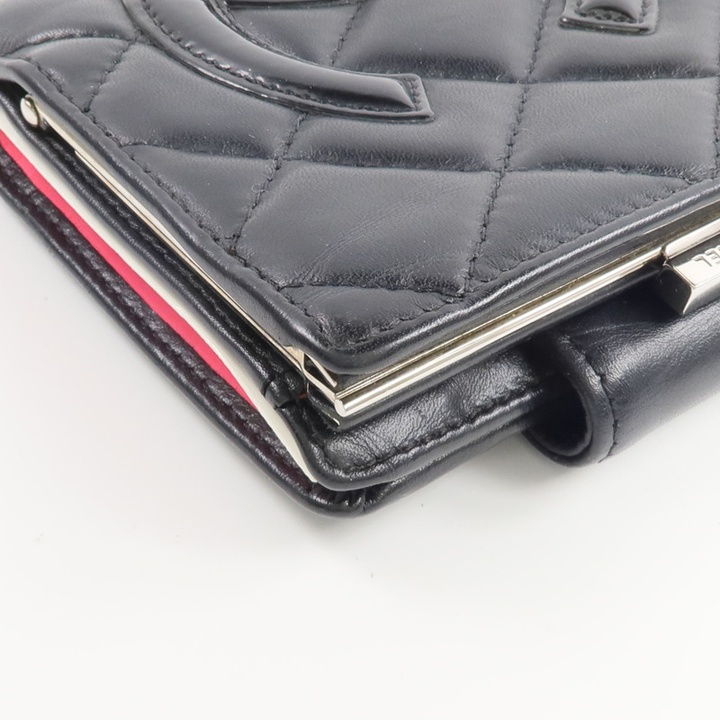 CHANEL 牛皮皮革Cambon Compact Wallet-12