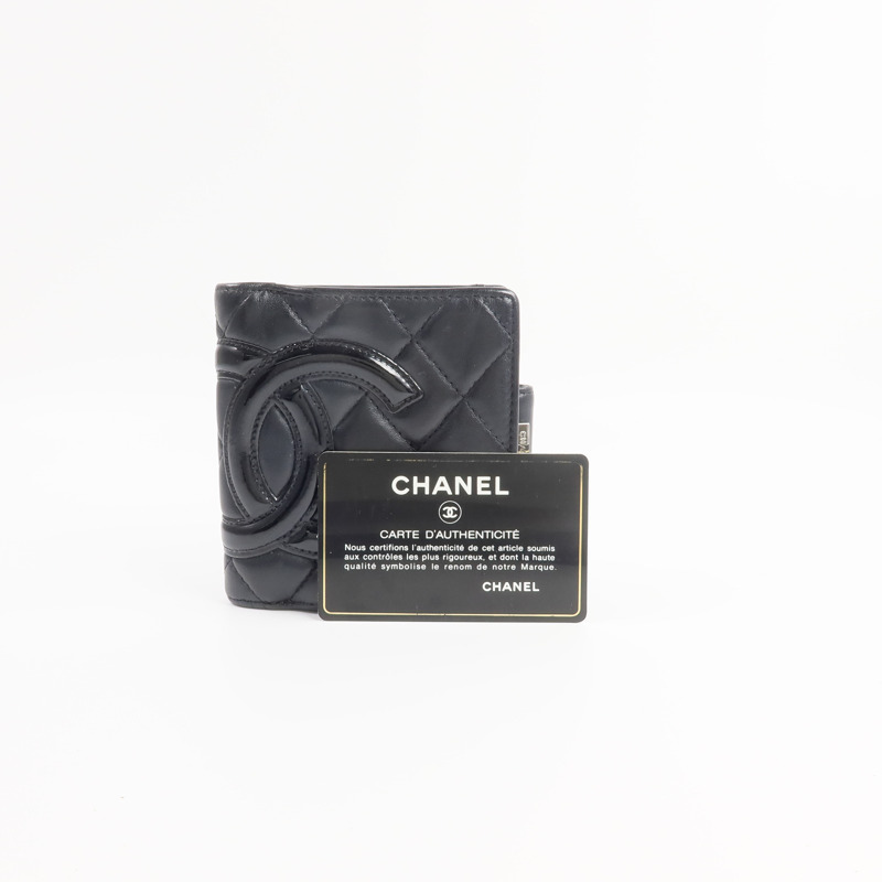 CHANEL 牛皮皮革Cambon Compact Wallet-19