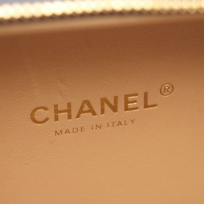 香奈兒 (CHANEL) Matelasse Vanity Chain 單肩斜背包，羊皮材質，黑色，金色五金，二手-3