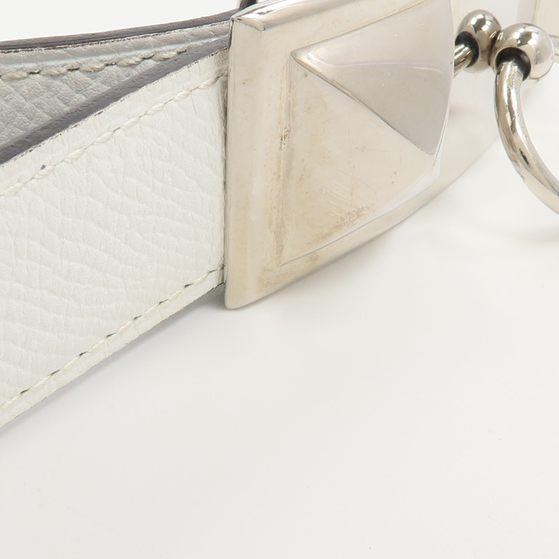 HERMES Epsom/Swift皮革Rival Reversible Belt 85cm皮帶Bleu Saphire/Blanc-6