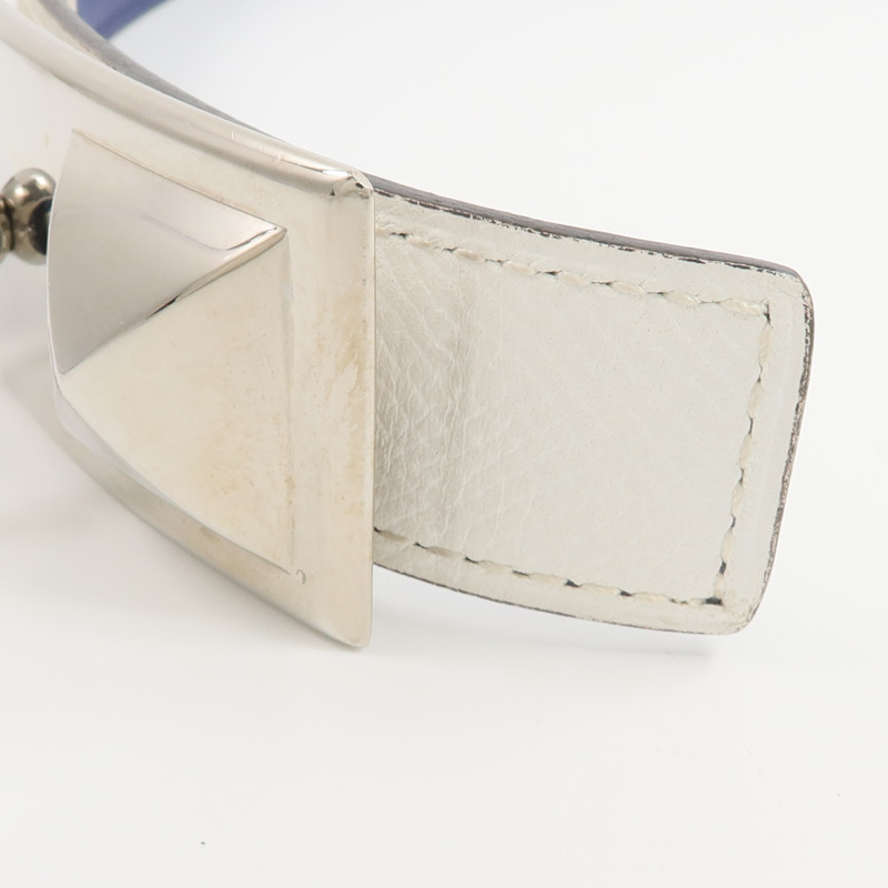 HERMES Epsom/Swift皮革Rival Reversible Belt 85cm皮帶Bleu Saphire/Blanc-7