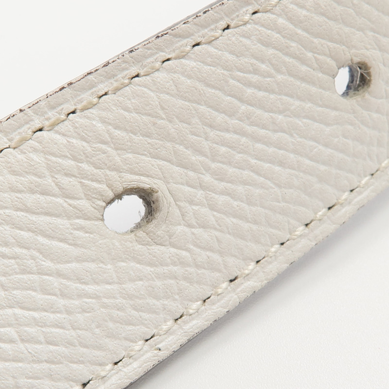 HERMES Epsom/Swift皮革Rival Reversible Belt 85cm皮帶Bleu Saphire/Blanc-8