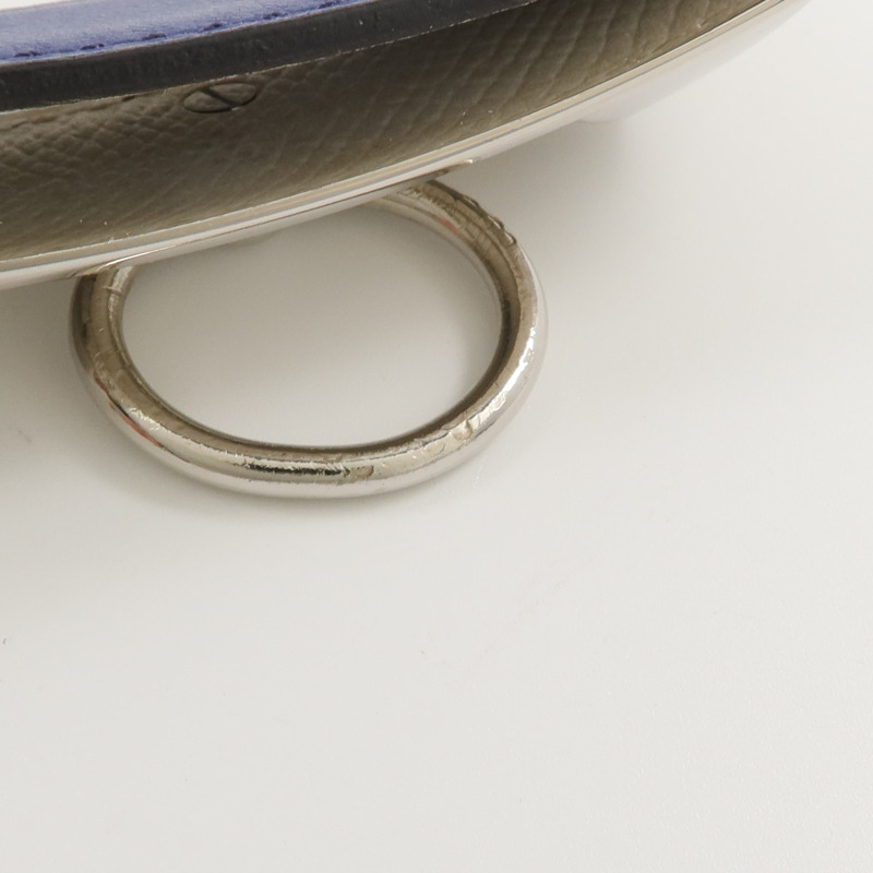 HERMES Epsom/Swift皮革Rival Reversible Belt 85cm皮帶Bleu Saphire/Blanc-9