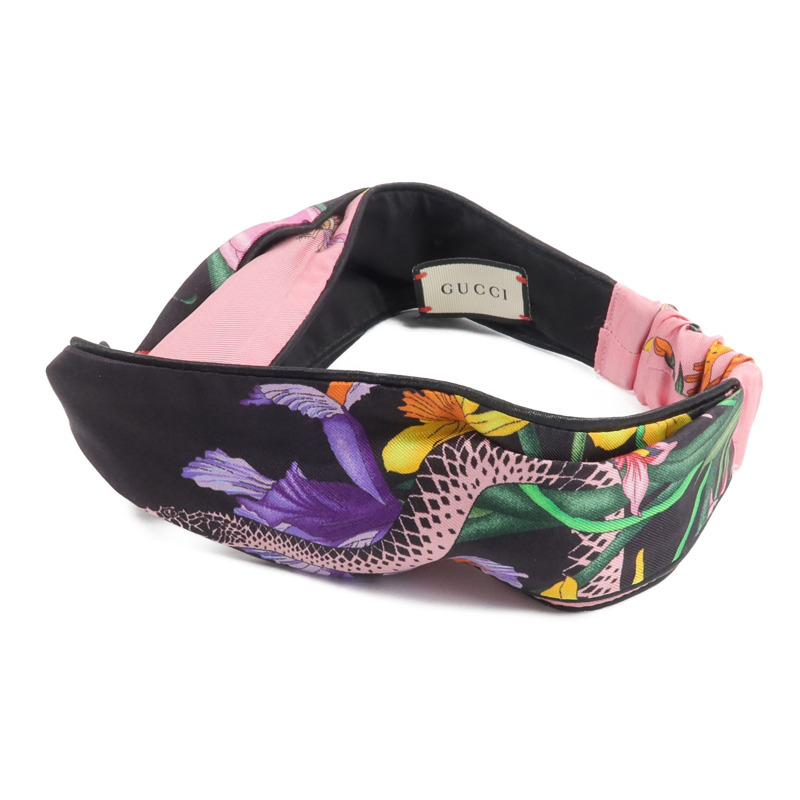GUCCI 絲質Silk Hair Band頭帶-1