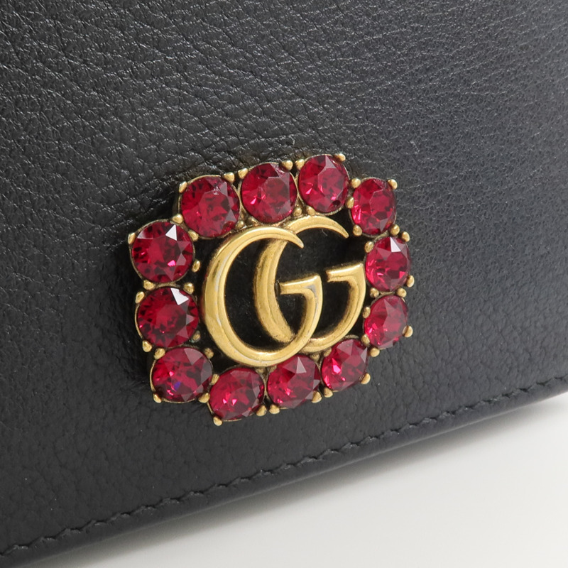 GUCCI 牛皮皮革GG Marmont Wallet錢包-10