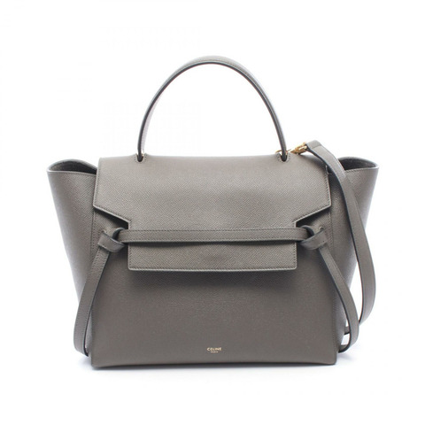 CELINE BELT BAG MINI 單肩手提包 灰色皮革 GHW 二手 女士